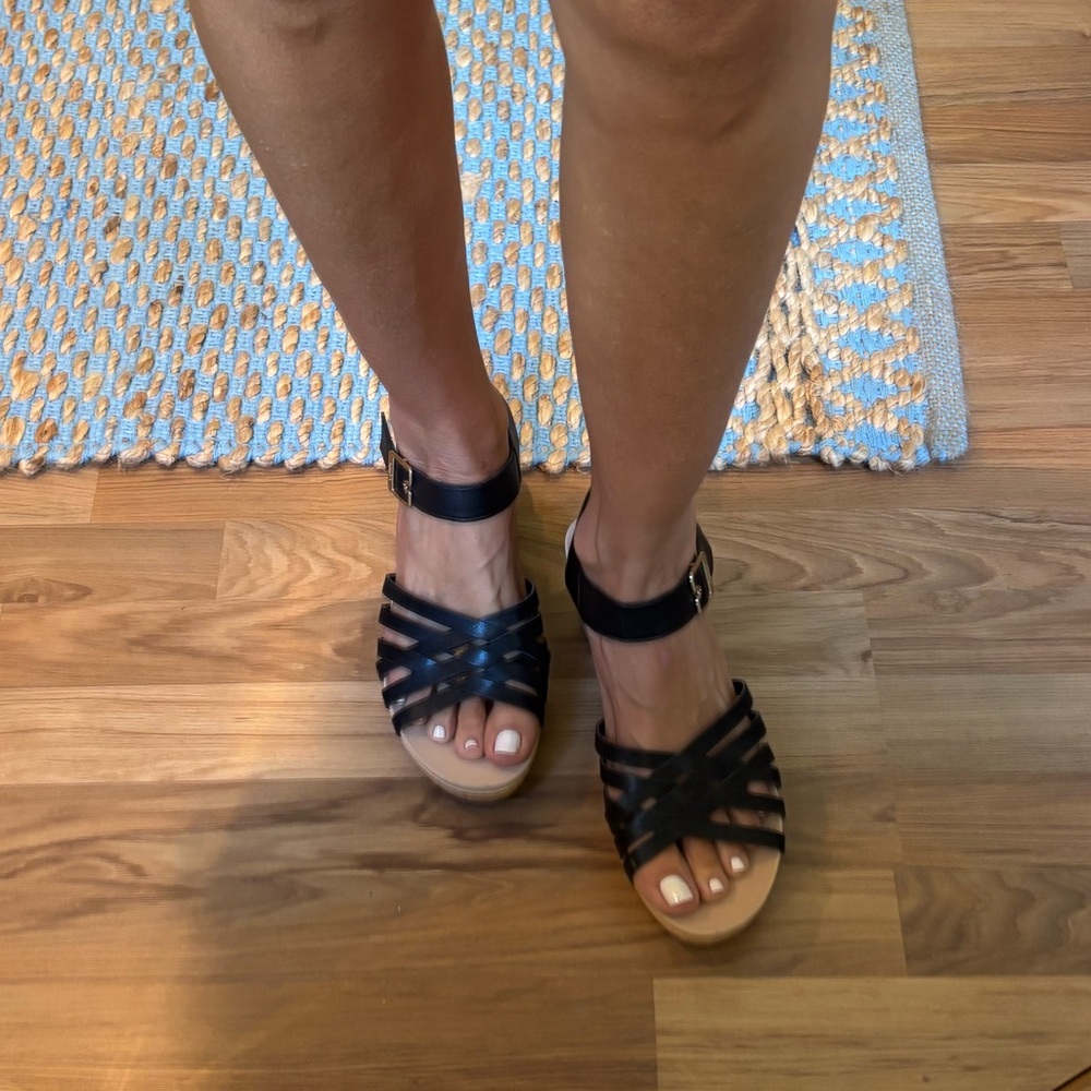 Dr. Scholl's Black and Tan Sandals - Picture 6 of 8